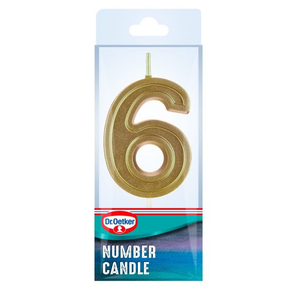 Dr. Oetker Number 6 Candle