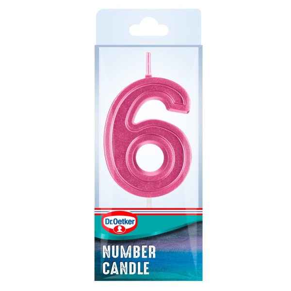 Dr. Oetker Number 6 Candle