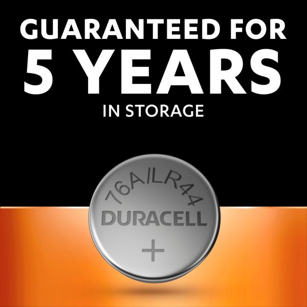 Duracell Alkaline Button LR44 Batteries 1.5V (76A / A76 / V13GA)