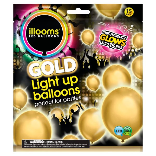 Illooms Gold Light Up Balloons