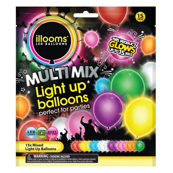 Illooms Light Up Balloons Mixed Colour