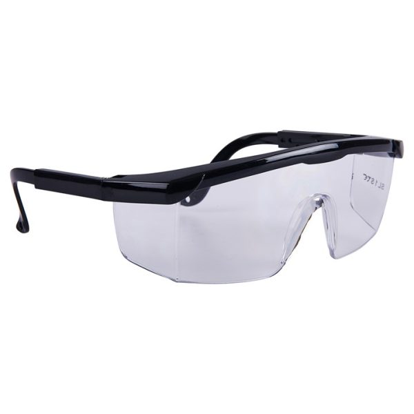 Safety glasses with clear lenses