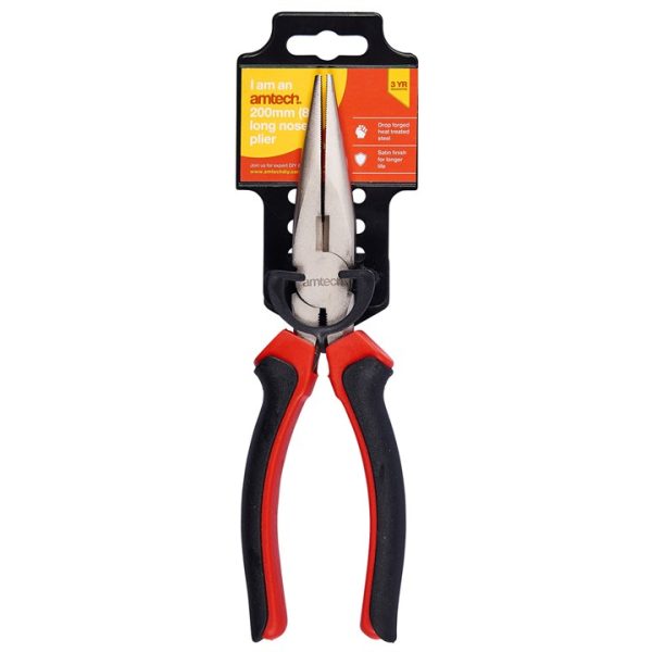 200mm (8") Pro long nose pliers