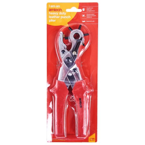 Heavy duty leather punch plier