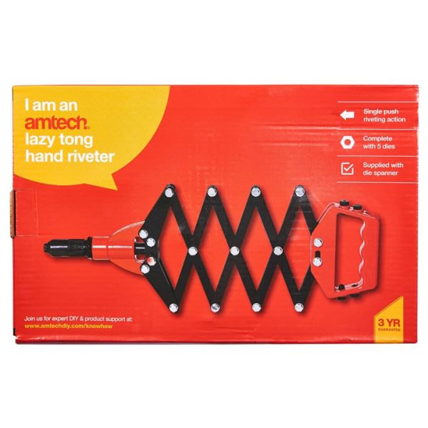 Lazy tongue hand riveter