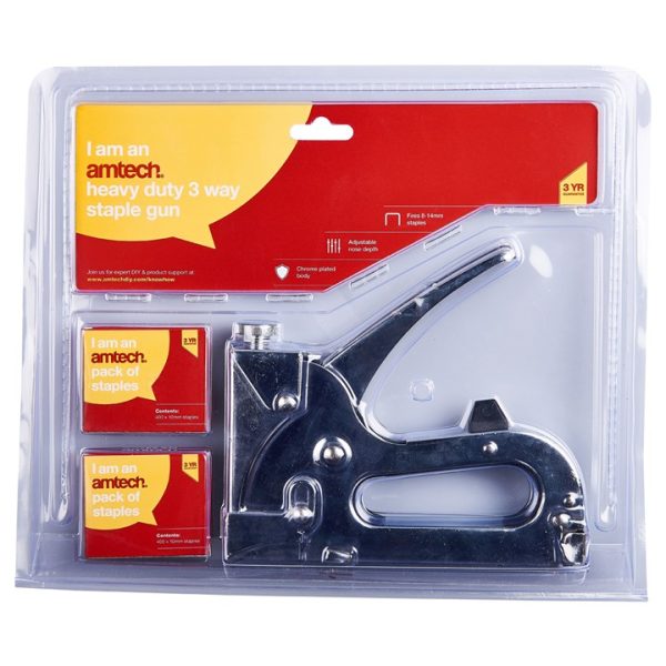 Heavy duty 3-way staple gun