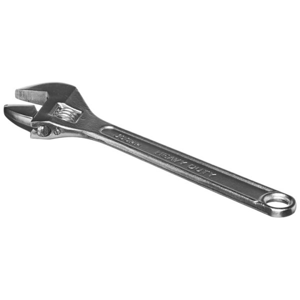 300mm (12") Adjustable wrench with 34mm (1.3") jaw opening