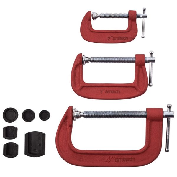 3 Piece G-clamp set