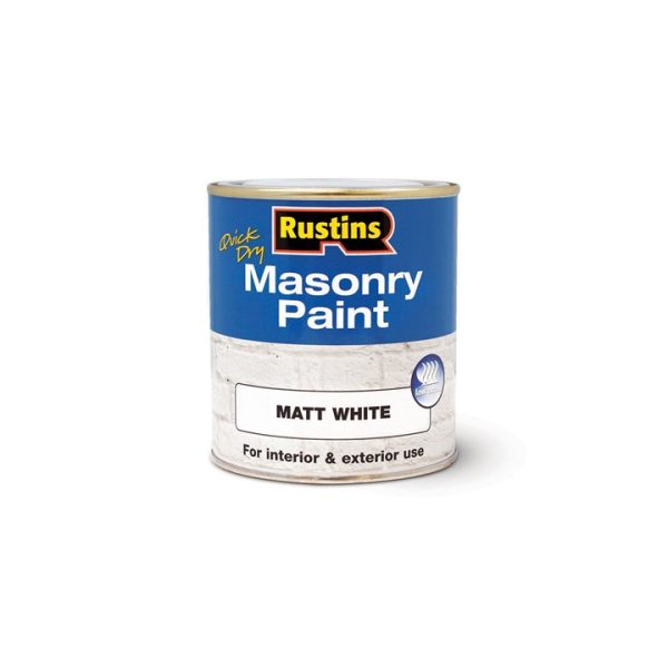 Rustins Masonry Paint White 250Ml (Maspw250)