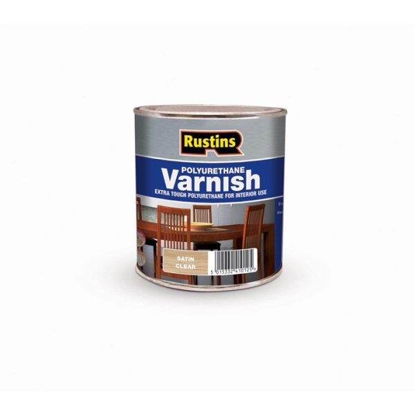 Rustins Poly Varnish Satin Clear 250Ml (Posc250)