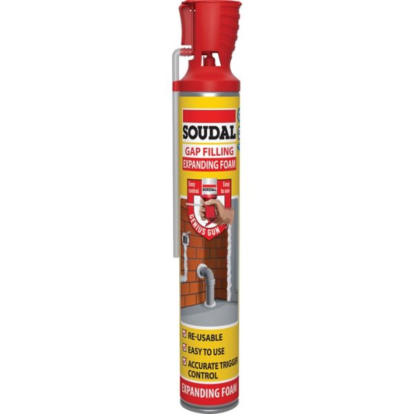 Soudal DIY Gap Filling Foam Genius Gun - CHAMPAGNE (750ml)