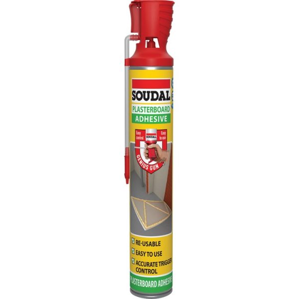 Soudal Genius Gun Plasterboard Adhesive - CHAMPAGNE (750ml)