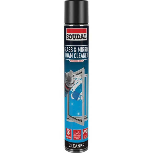 Soudal Glass & Mirror Aerosol Spray Cleaner - WHITE (750ml)