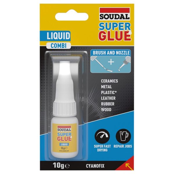 Soudal superglue liquid combi - CLEAR (10g)