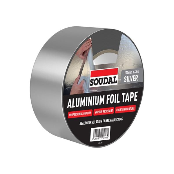 Soudal aluminium foil tape - SILVER (100mm x 45m)