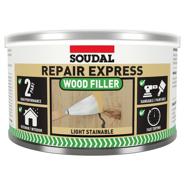 Soudal repair express wood filler 2 P - LIGHT STAINABLE (500g)