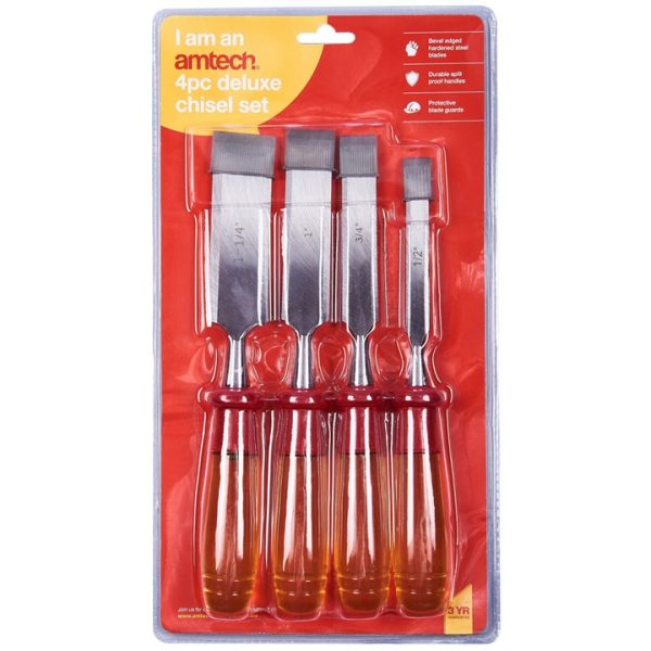 4 Piece deluxe chisel set