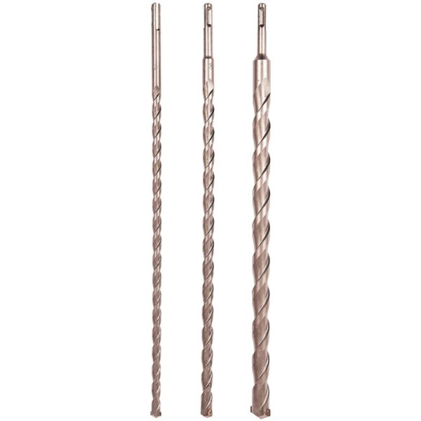 3 Piece 450mm (18") SDS drill bit set