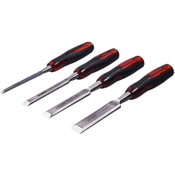 4 Piece go thru wood chisel set