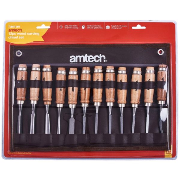 12 Piece wood carving chisel set