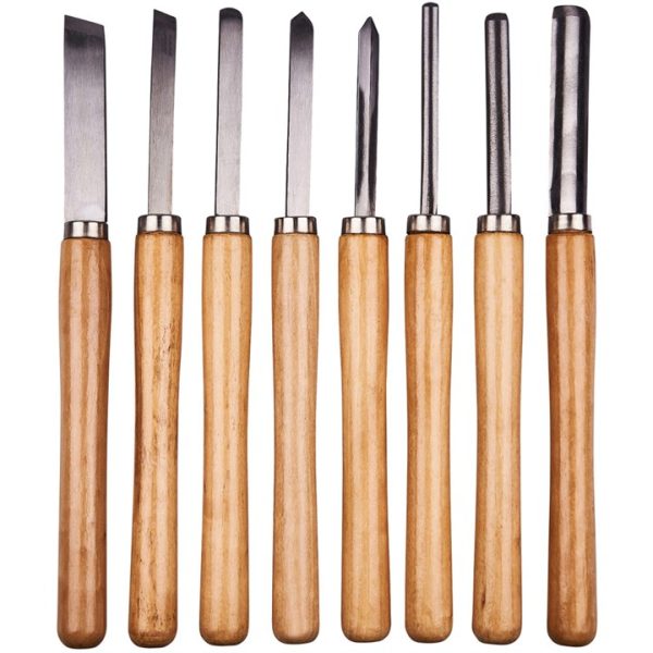 8 Piece wood turning chisel set