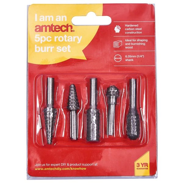 5 Piece rotary burr set