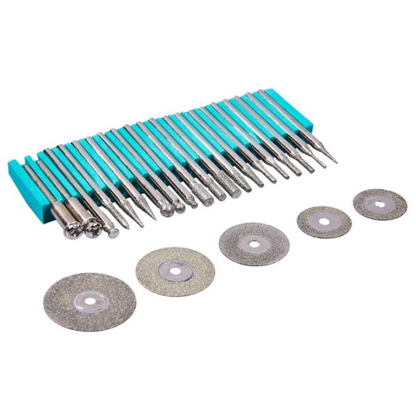 25 Piece diamond-coated polishing set