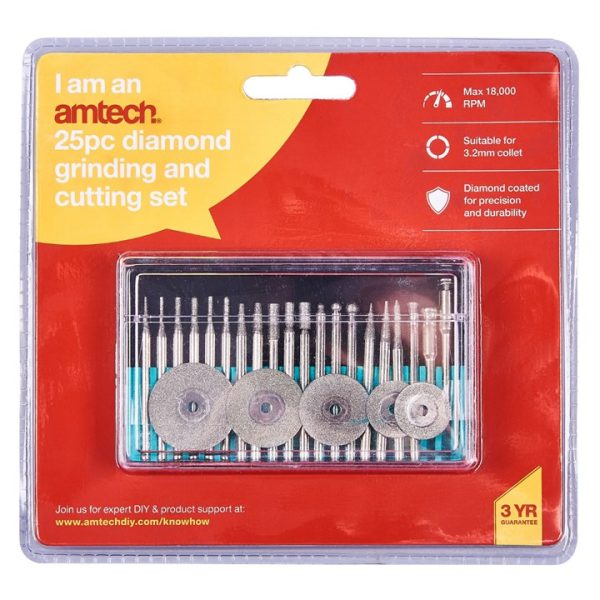 25 Piece diamond-coated polishing set