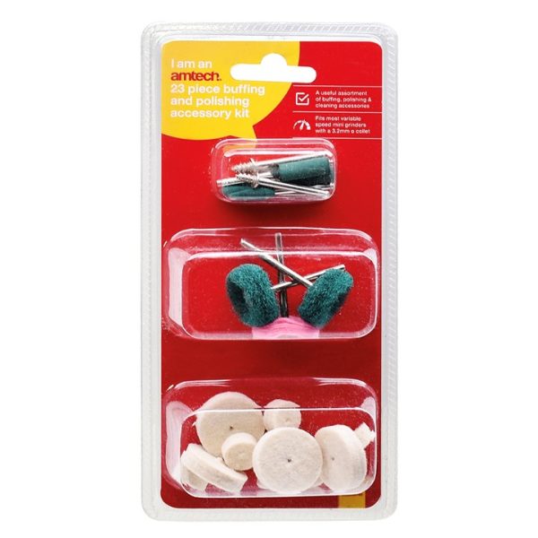 23 Piece buffing and polishing accessory kit