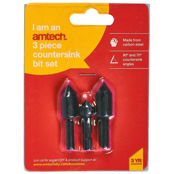 3 piece countersink bit set