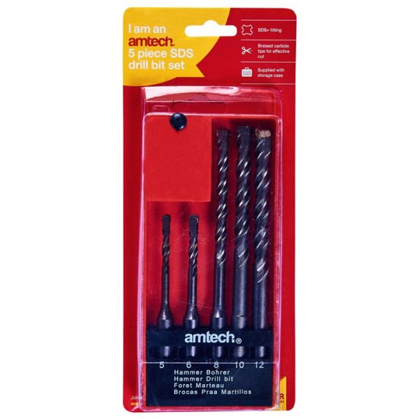 5 Piece SDS drill bit set