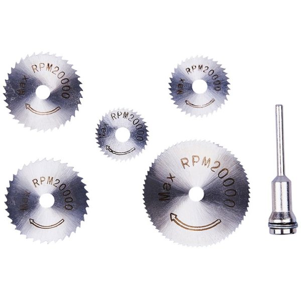 6 Piece high speed steel (HSS) saw disc set