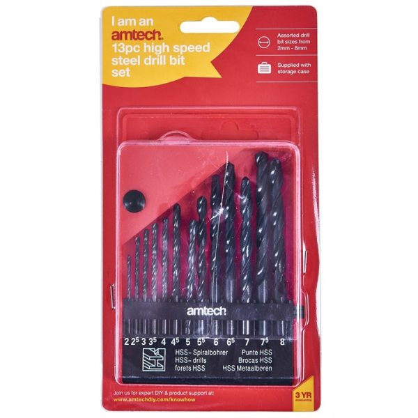 13 Piece high speed steel (HSS) drill set - large