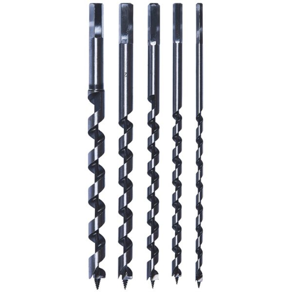 5 Piece auger drill bit set (230mm length)