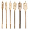 6 Piece titanium flat wood bit set