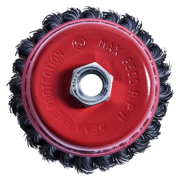 100mm (4") Twist knot wire cup brush