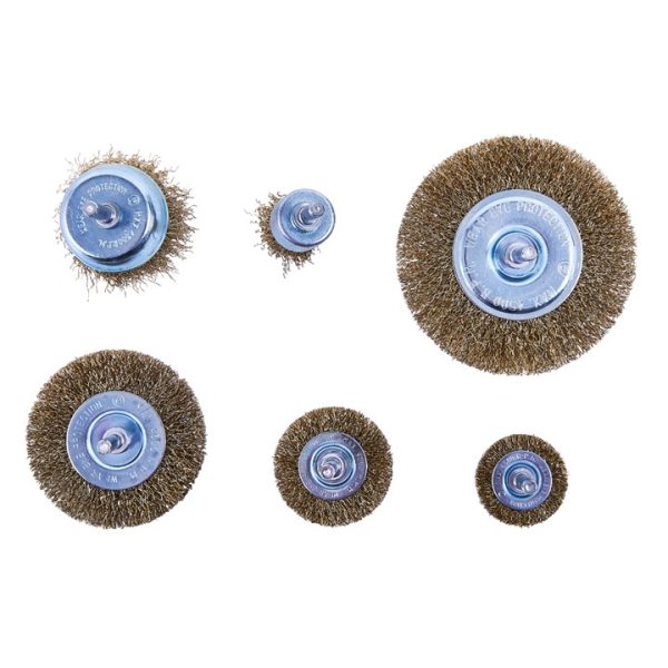 6 Piece wire wheel brush set