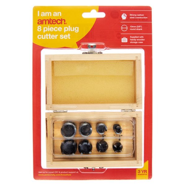 8 Piece plug cutter set