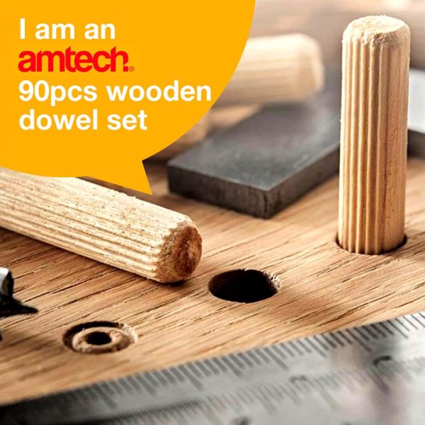 90pcs wooden dowel set