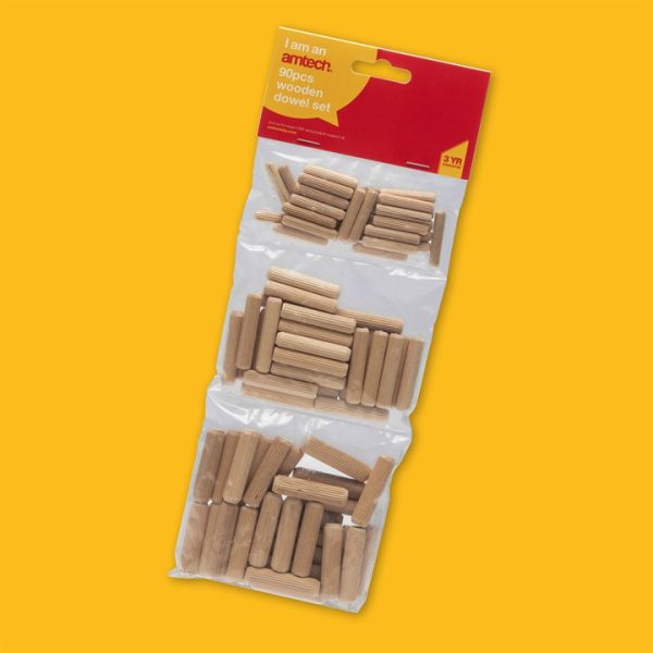 90pcs wooden dowel set