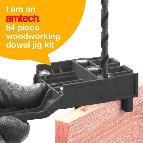 Amtech 84 piece Woodworking Dowel Jig Kit