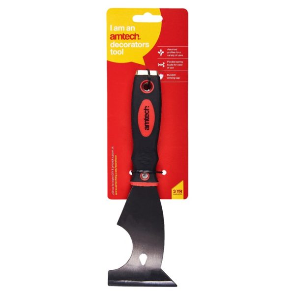 6-in-1 scraper with soft grip handle