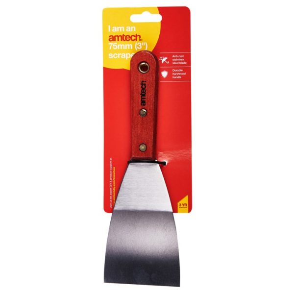 75mm (3") Heavy duty scraper with wooden handle