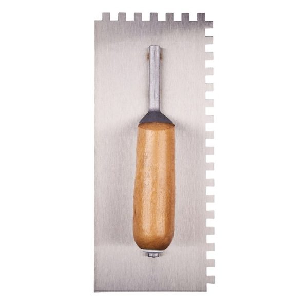 280mm (11") Notched float trowel with wooden handle