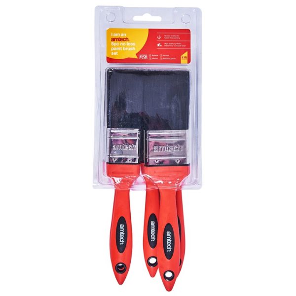 5 Piece no bristle loss paint brush set