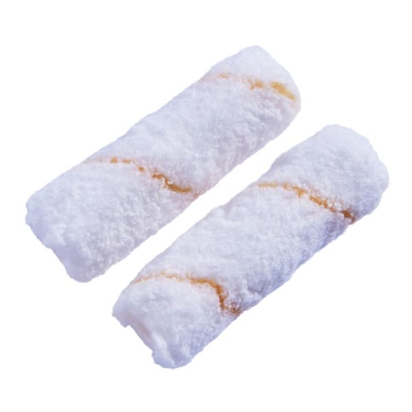 2 Piece 100mm (4") short pile (9mm) roller sleeve - microfibre