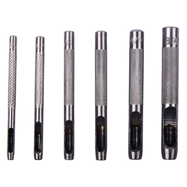 6 Piece hollow punch set