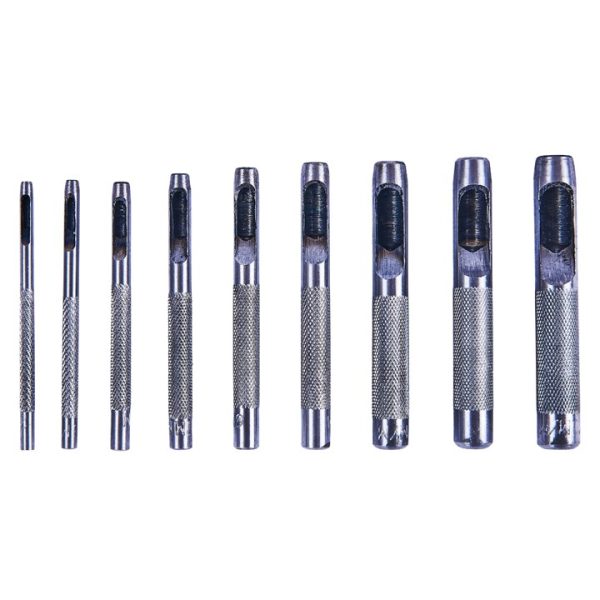 9 Piece hollow punch set