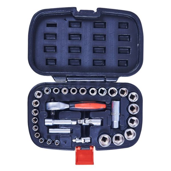 30 Piece 1/4" and 3/8" socket set