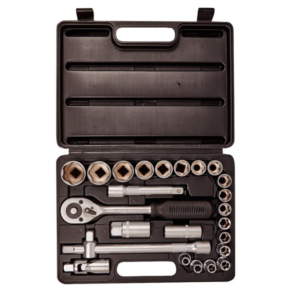 25 Piece 1/2" drive socket set